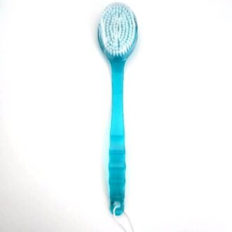 Lange Steel Plastic Bad Douche Terug Borstel Scrubber Skin Cleaning Borstels Body Voor Badkamer Accessoires Schoonmaken Tool blauw