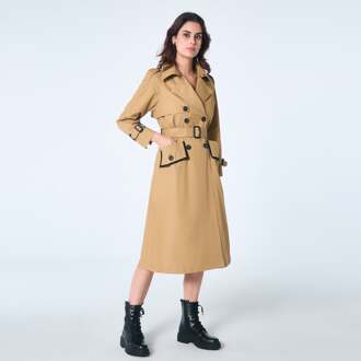 Lange trenchcoat - maat Camel