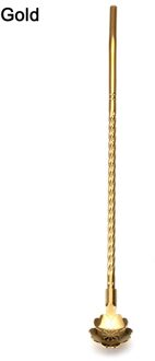 Lange Twisted Stro Lepel Draagbare Roestvrij Staal Thee Scoop Gebogen Filter Gekleurde Rietje Cocktail Koffie Roeren Lepels goud