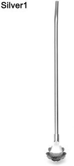 Lange Twisted Stro Lepel Draagbare Roestvrij Staal Thee Scoop Gebogen Filter Gekleurde Rietje Cocktail Koffie Roeren Lepels Silver1