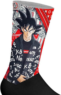 Lange uniseks sokken met elastische print - maat EU 41 - 45 Veelkleurig