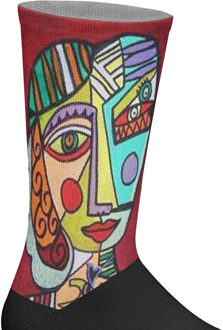 Lange uniseks sokken met elastische print Veelkleurig