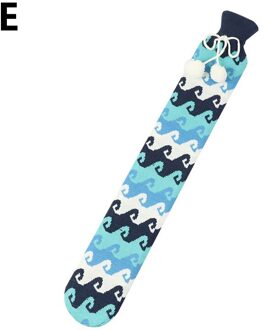 Lange Water Injectie Rubber Warm Water Fles Warm Water Zak Handwarmer Warm Water Fles Set Met Gebreide Cover 05