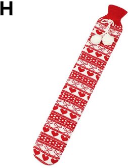 Lange Water Injectie Rubber Warm Water Fles Warm Water Zak Handwarmer Warm Water Fles Set Met Gebreide Cover 08