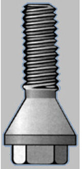 Lange wielbout - M14x1.5mm - Konisch - Lengte 45mm