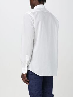 Langnekkig Katoenen Shirt Wit