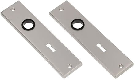 Langschild Sleutelgat 56mm Massief Aluminium