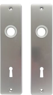 Langschild Sleutelgat 72mm Massief Aluminium