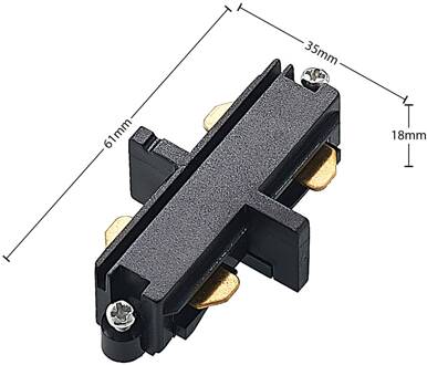 langsconnector Linaro, zwart, 1-fasensysteem