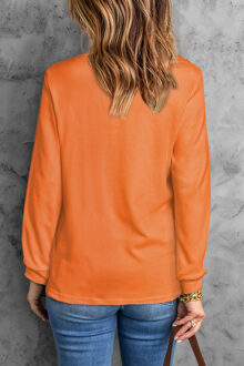 Langslavige Pullover Trui Oranje