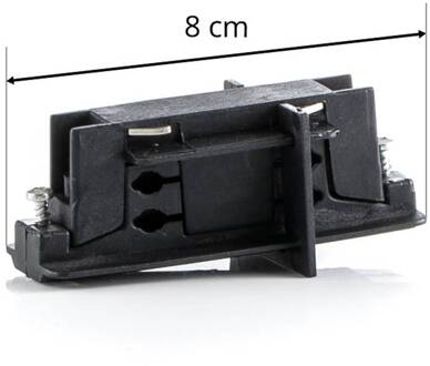 langsverbinder 3-fasen railsysteem LKM, zwart