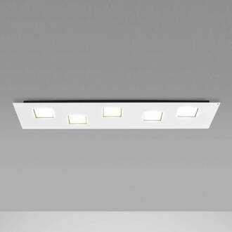 Langwerpige LED plafondlamp Quarter in wit