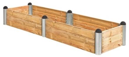 Langwerpige Moestuinbak Lariks Hout 80 x 270 CM Black