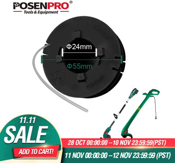 LANNERET GTH1.201 Dia.1.2mm length 6m Universal Nylon Brush Mower Bump Spool Grass Trimmer Head w/1.2mm Cut White Rope