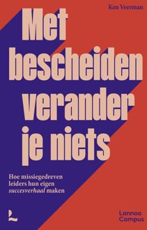 Lannoo Campus Met bescheiden verander je niets - Ken Veerman - ebook