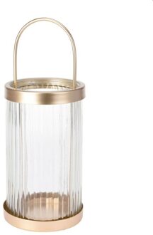 Lantaarn Glas Met Metalen Bodem
