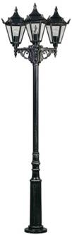 Lantaarnpaal in landhuisstijl 756 S 3-lichts transparant