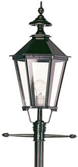 Lantaarnpaal Manchester 1-lamp zwart transparant