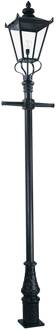 Lantaarnpaal Wilmslow zwart 1-lamp hoogte 330 cm zwart, helder
