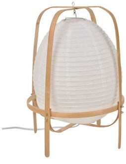 Lantaarnvormige Lamp - Japans Papier En Bamboe - H 40 X Ø 30 Cm - Wit
