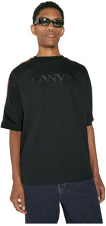 Lanvin Aztec-Weave Oversized T-Shirt Lanvin , Black , Heren - L,S