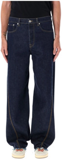 Lanvin Blauwe Twisted Denim Jeans - Herenmode Aw23 Lanvin , Blue , Heren - W35,W30,W31