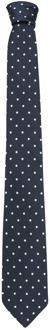Lanvin Blauwe zijden stropdas met stippen Lanvin , Blue , Heren - ONE Size