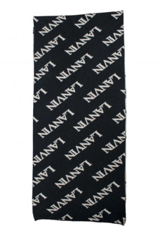Lanvin Cashmere Sjaal met Lanvin Print Lanvin , Black , Heren - ONE Size