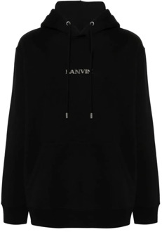 Lanvin Geborduurde Oversized Hoodie Lanvin , Black , Dames - Xl,L,M,S