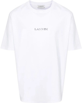 Lanvin Geborduurde T-shirts en Polos Lanvin , White , Heren - Xl,M