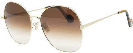 Lanvin Gradint Bruine Lensed Gouden Zonnebril