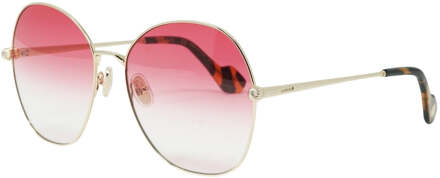 Lanvin Gradint Coral Lens Gouden Zonnebril