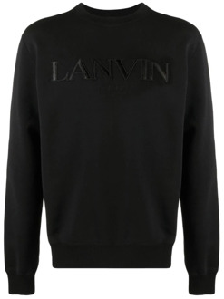 Lanvin Klassieke Geborduurde Sweater Lanvin , Black , Heren
