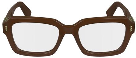 Lanvin L0704 0300 Rechthoekige Montuur Correctiebril Bruin