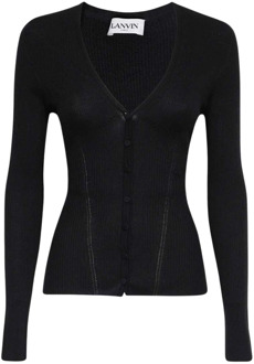 Lanvin Langemouw V-Hals Cardigan Lanvin , Black , Dames - S