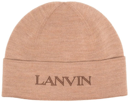 Lanvin Logo-geborduurde wollen beanie Lanvin , Brown , Dames - ONE Size