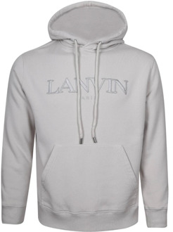 Lanvin Mastic Katoenen Hoodie met Logo Lanvin , Gray , Heren