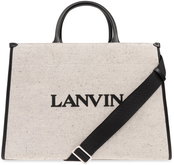 Lanvin MM shopper tas Lanvin , Beige , Dames - ONE Size