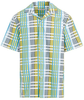 Lanvin Multicolor Geruite Bowling Shirt Lanvin , Multicolor , Heren - 2Xl,Xl,L