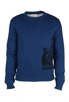 Lanvin Navy Blue Logo Sweatshirt Lanvin , Blue , Heren - XS