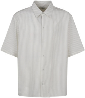 Lanvin Opgevouwen korte mouwen overhemd Lanvin , White , Heren - Xl,L