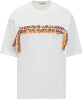 Lanvin Oversized T-Shirt Collectie Lanvin , White , Heren - 2Xl,Xl,L,M,S,Xs