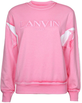 Lanvin Peony Aw23 Katoenen Sweatshirt Lanvin , Pink , Dames - XS