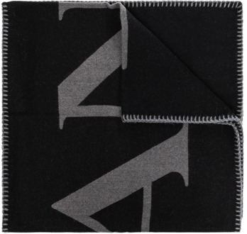 Lanvin Sjaal met logo Lanvin , Black , Dames - ONE Size