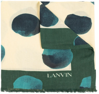 Lanvin Sjaal met stippenpatroon Lanvin , Beige , Dames - ONE Size