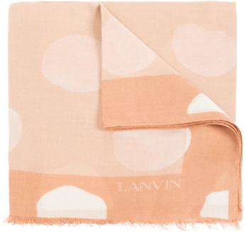 Lanvin Sjaal met stippenpatroon Lanvin , Pink , Dames - ONE Size