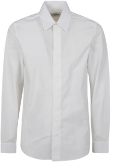 Lanvin Slim Fit Katoenen Poplin Overhemd Lanvin , White , Heren - L,M
