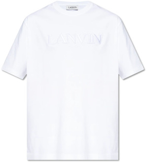 Lanvin T-shirt met logo Lanvin , White , Heren - Xl,L,M,S,Xs