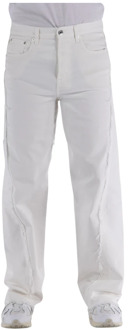 Lanvin Twisted Denim Baggy Fit Jeans Lanvin , White , Heren - W30,W34