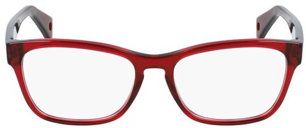 Lanvin Vln 003 Zonnebril Rode Frame Bruin